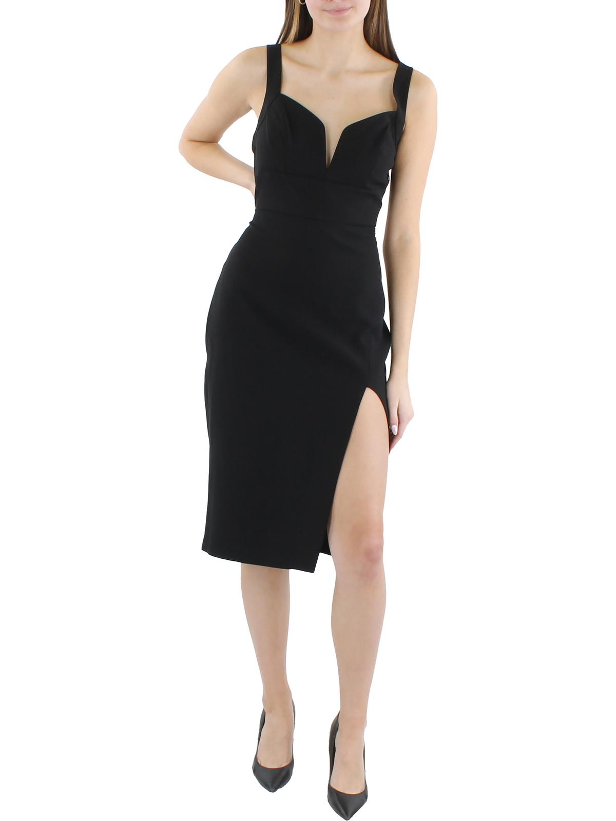 

Женское тканое платье-футляр без рукавов BCBGMAXAZRIA, черный