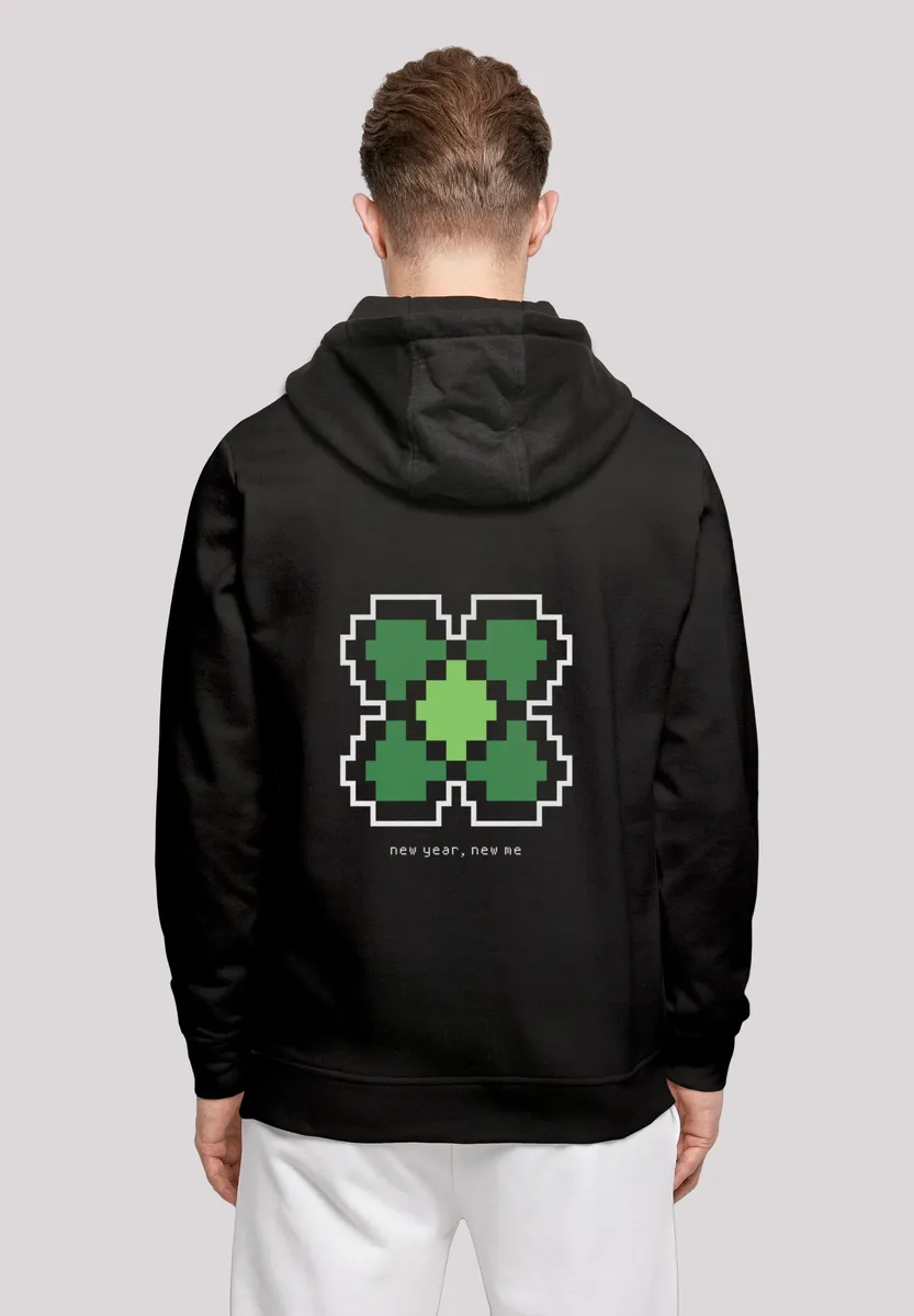 

Толстовка F4NT4STIC "Новый год Happy New Year Pixel Clover", принт, черный