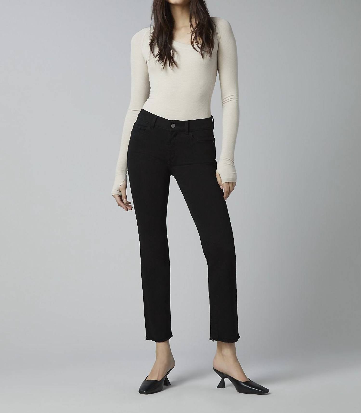 

Джинсы Mara Straight Ankle Jeans черного цвета DL1961 - Women's