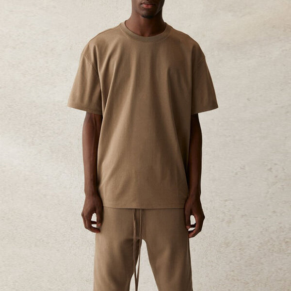 Футболка Fear of God Essentials SS21 Short Sleeve, коричневый — фото 3