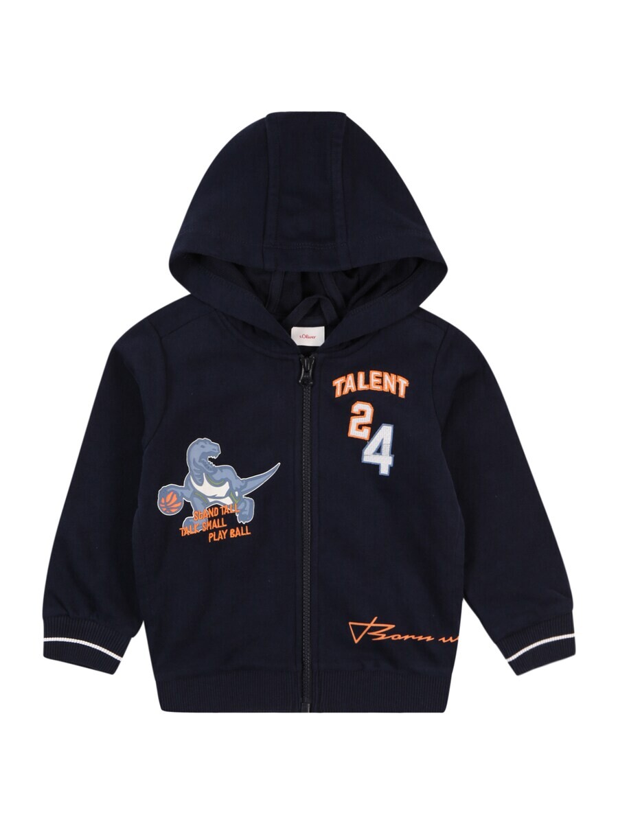 

Худи s.Oliver Zip-Up Hoodie, темно-синий/светло-синий
