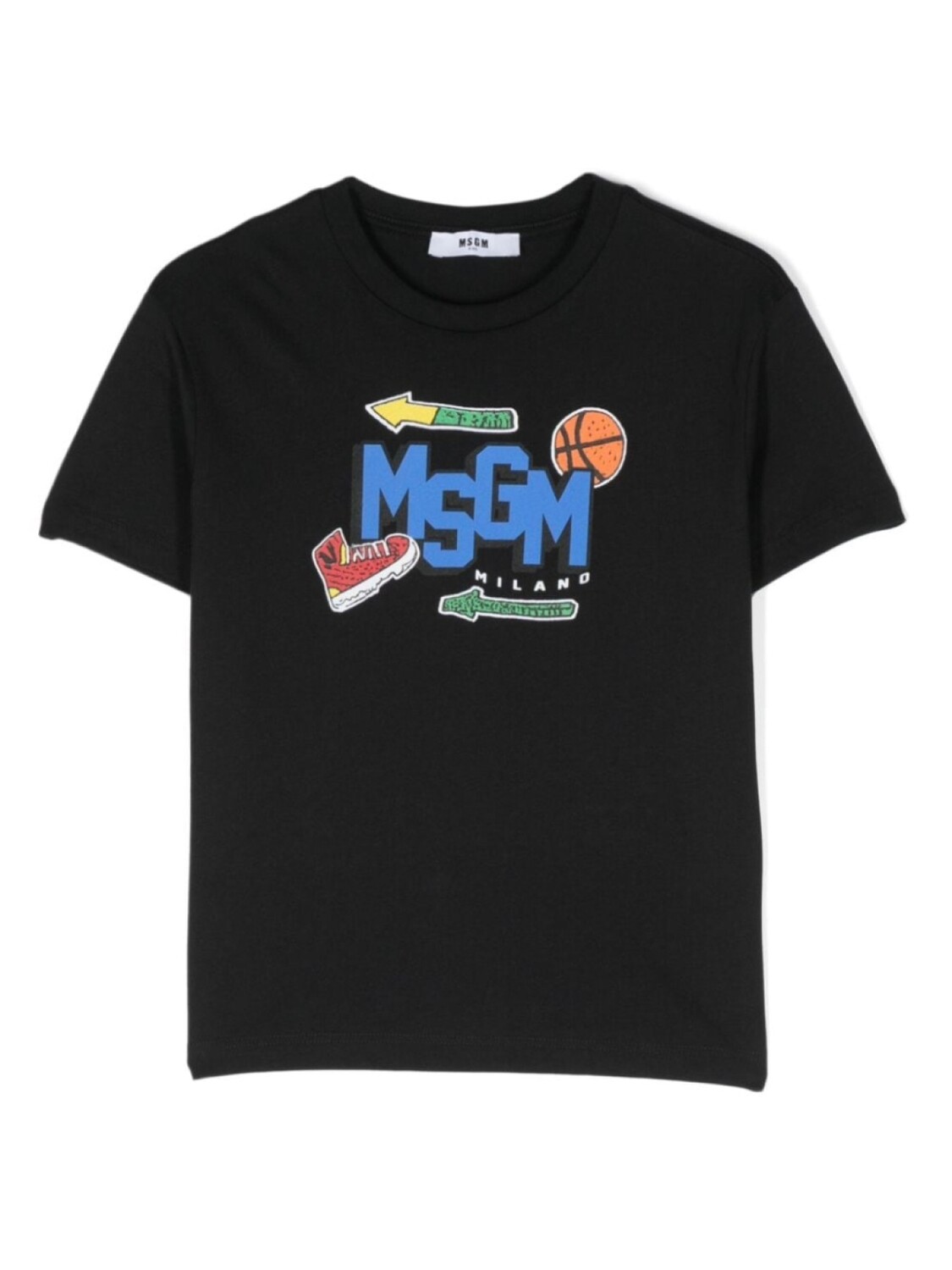 

MSGM Kids футболка с логотипом, черный
