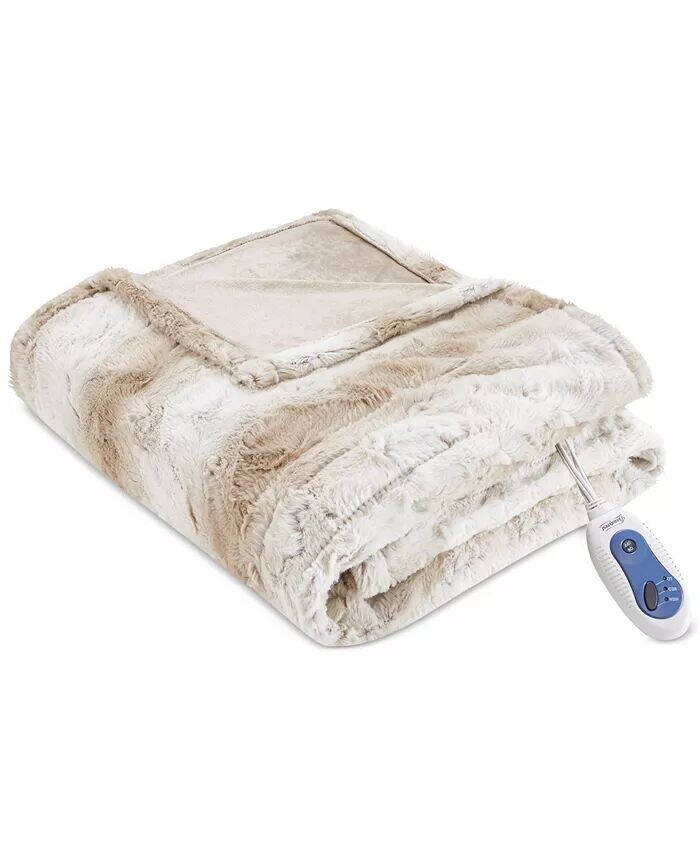 

Плед Zuri Electric из искусственного меха, 50 x 70 дюймов Beautyrest, бежевый