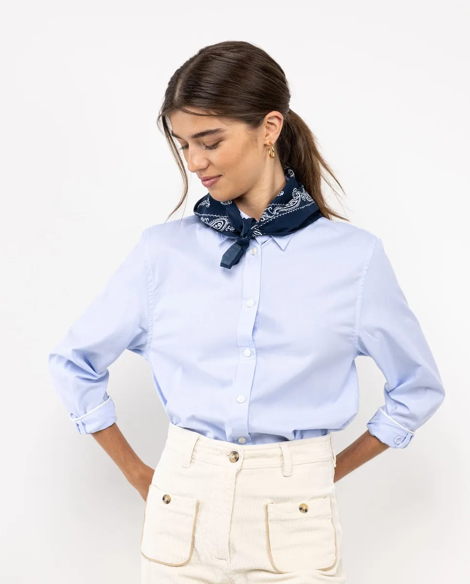 

Женская однотонная рубашка для одежды El Ganso, синий