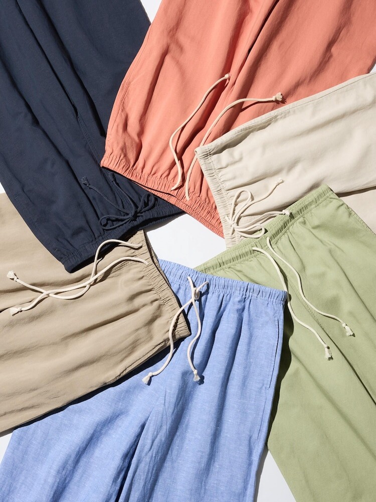 Легкие брюки из льняной смеси Uniqlo, цвет 32 бежевый — фото 2