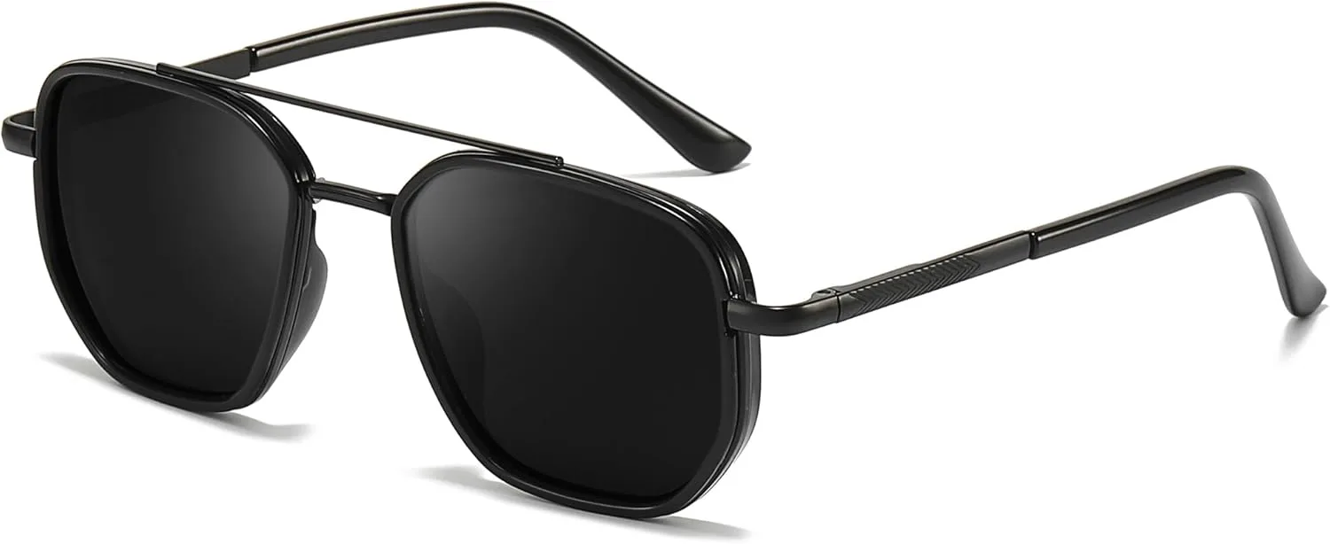 

Женские поляризованные солнцезащитные очки-авиаторы IGnaef с защитой от спутывания линз и УФ-излучения, модель IF6002, 2025 года, C04 Black Frame / Grey Lenses