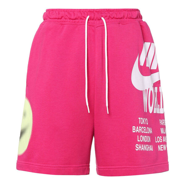 

Шорты sportswear french terry logo printing knit sports short pant male tree red Nike, красный