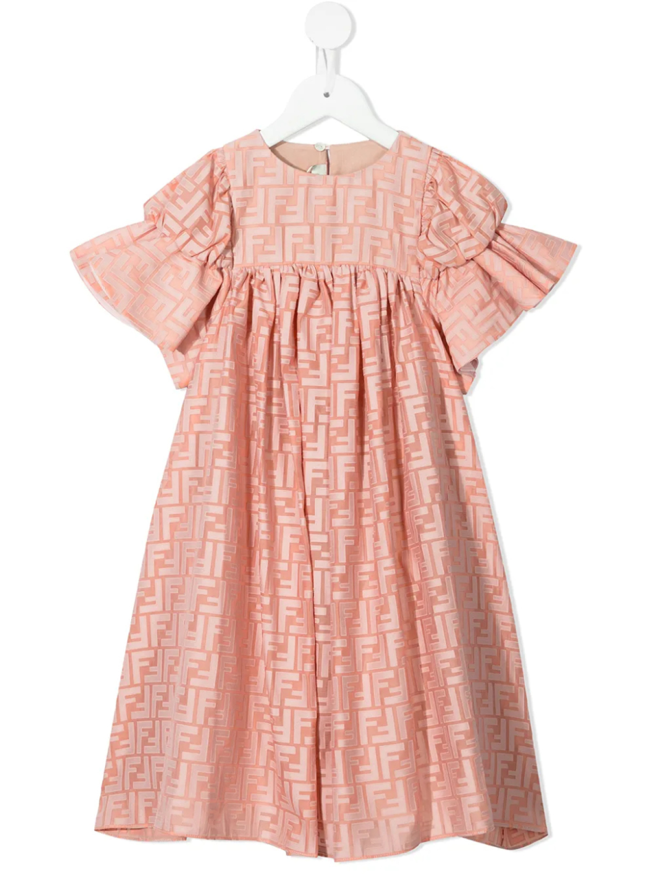 

Платье с узором Fendi Kids, розовый