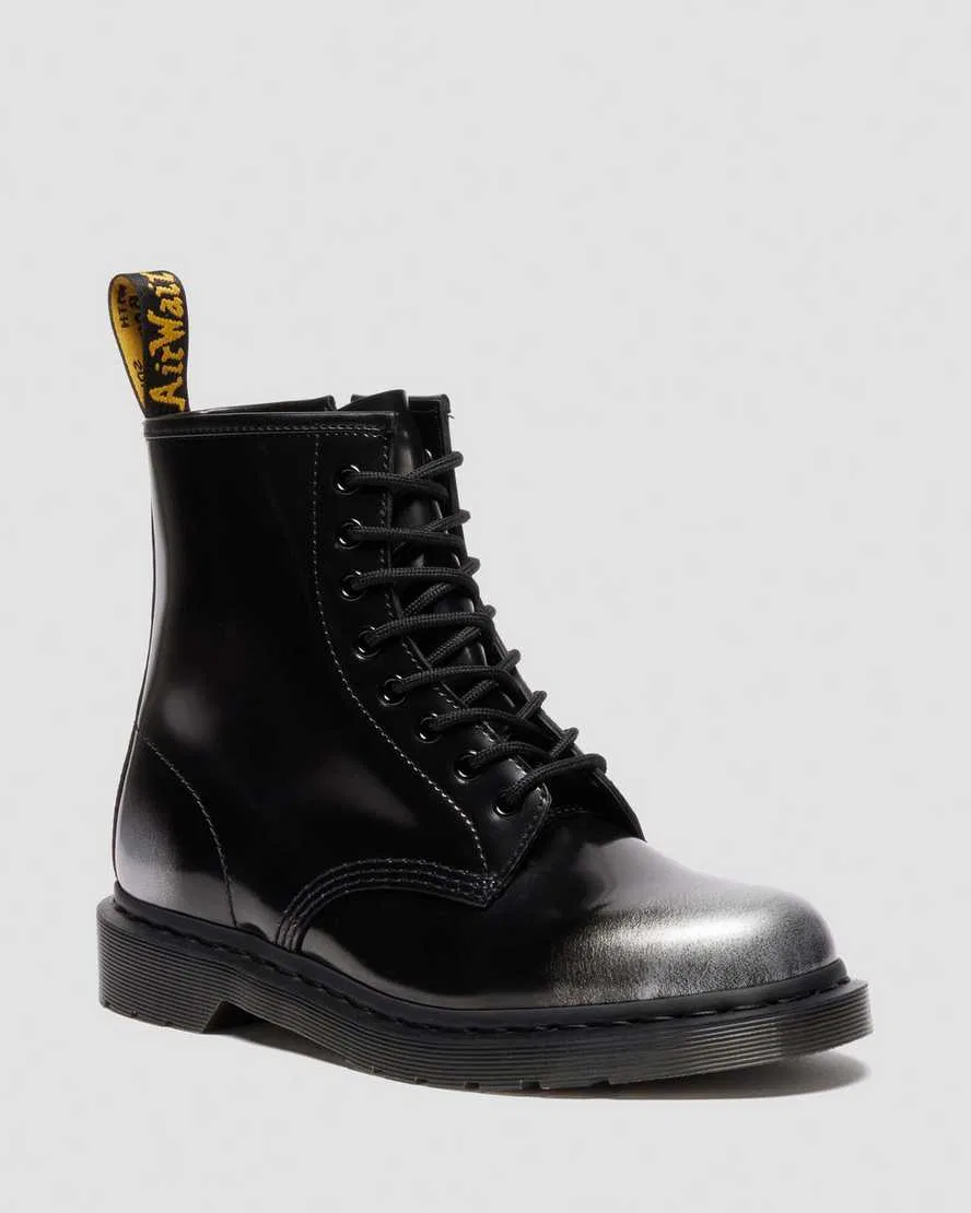 1460 Zip Arcadia Rub Off Leather Boots Dr Martens, Metallic