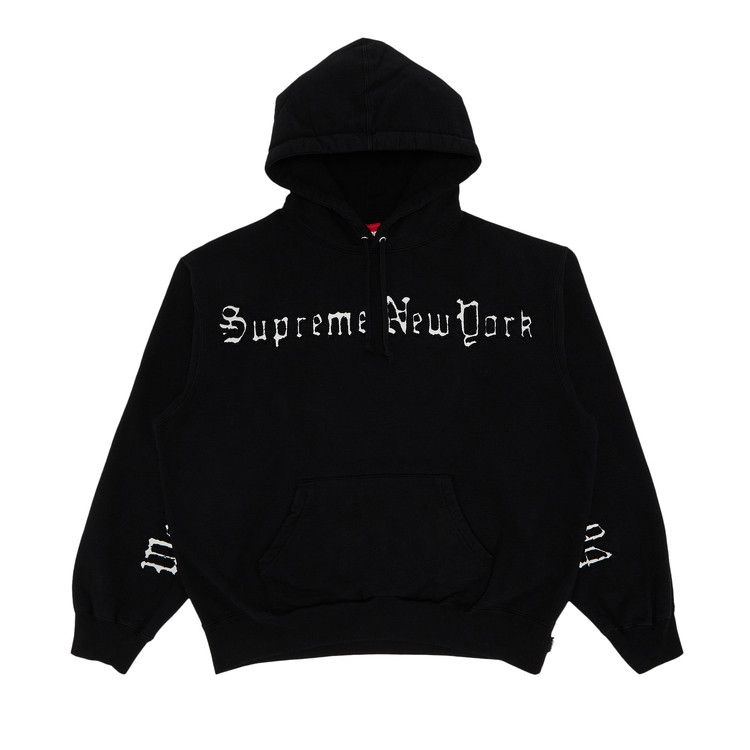 

Толстовка Supreme Contrast Cutout Hooded Sweatshirt, Black