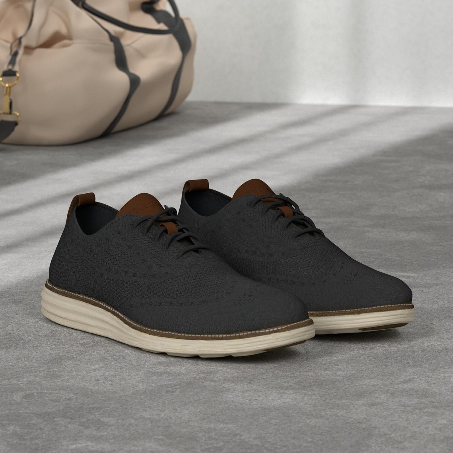 Мужские туфли Cole Haan Originalgrand Stitchlite Wingtip, слоновая кость — фото 3