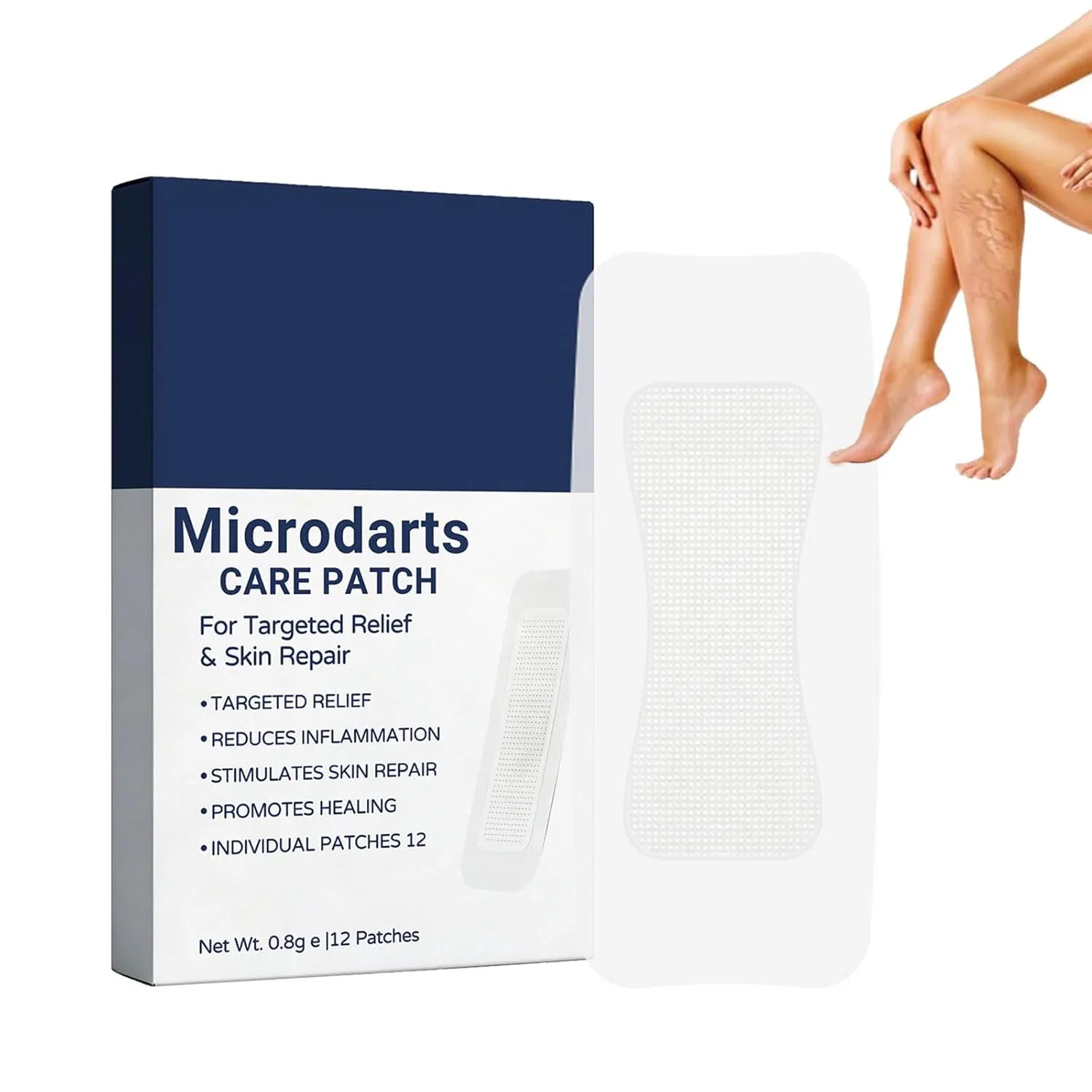 Увлажняющие пластыри с микроиглами для ног, 1 шт. Generisch, 1Pcs