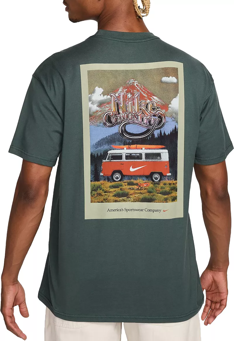 

Мужская футболка с рисунком Nike Sportswear Max90 Van Life, цвет Vintage Green