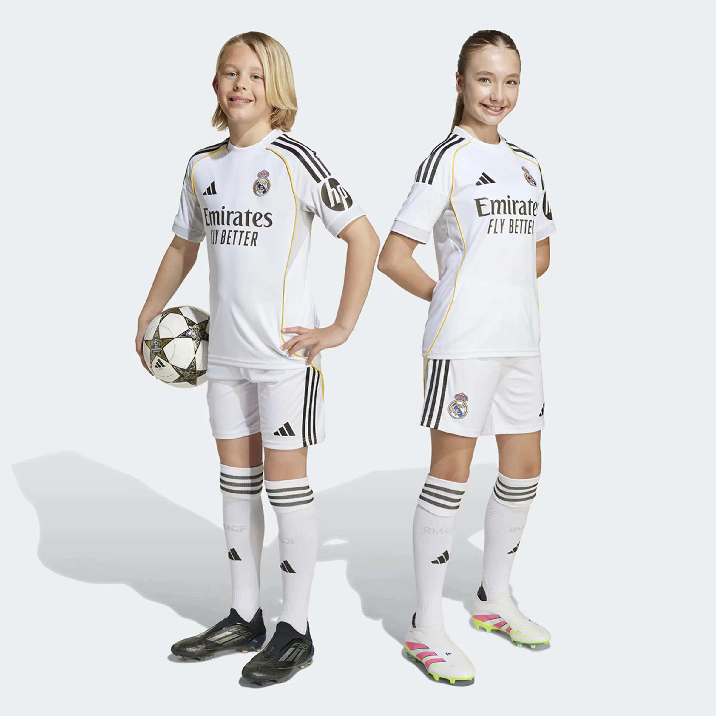 

Детский комплект первой формы Real Madrid CF 2025-2026 Adidas, белый