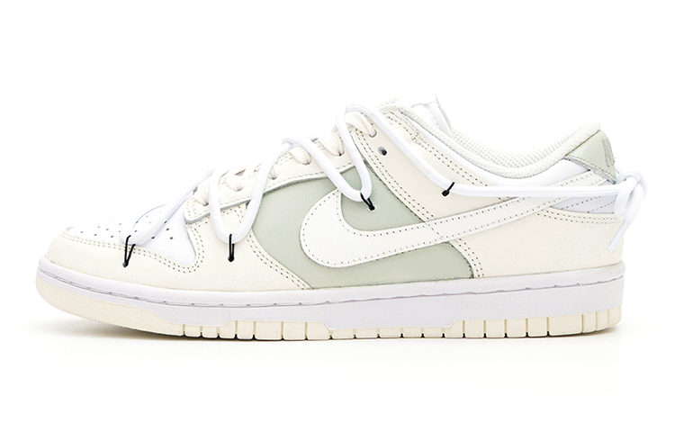 

Кроссовки Nike Dunk Skateboard Shoes Women's Low-Top Beige Green