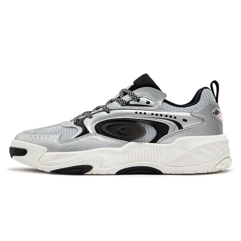 

361° Кроссовки для скейтбординга Jincheng Anti Slip, износостойкие, низкие, мужские, серебристо-черные