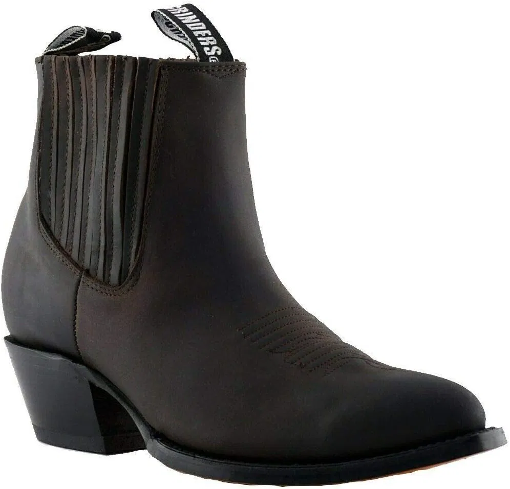 Ботинки Grinders Mühle Unisex Maverick Leather Western Cowboy Dancing Ankle Boots, Brown