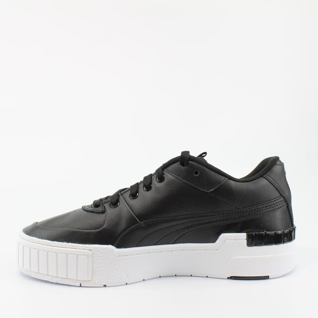 Кожаные женские кроссовки Cali sport на шнуровке 373871 02 Puma, черный — фото 3