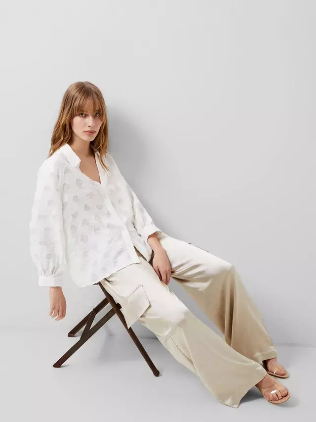 

Рубашка French Connection Freya Jacquard, цвет summer white