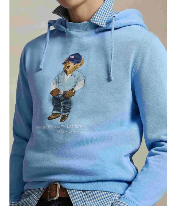 Толстовка regular fit Polo Ralph Lauren, небесно-голубой — фото 4