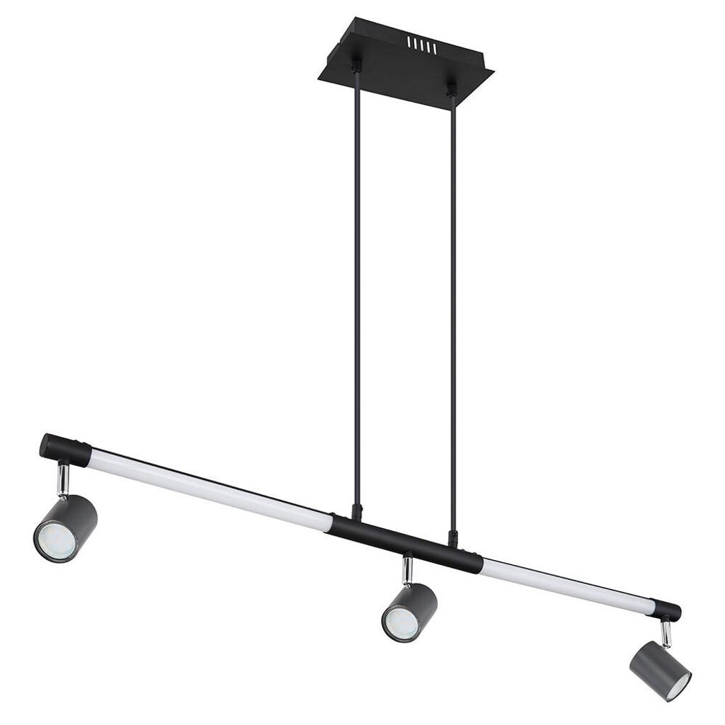 

Подвесной светодиодный светильник, хром, черный, подвижные пятна, L 100 см etc-shop