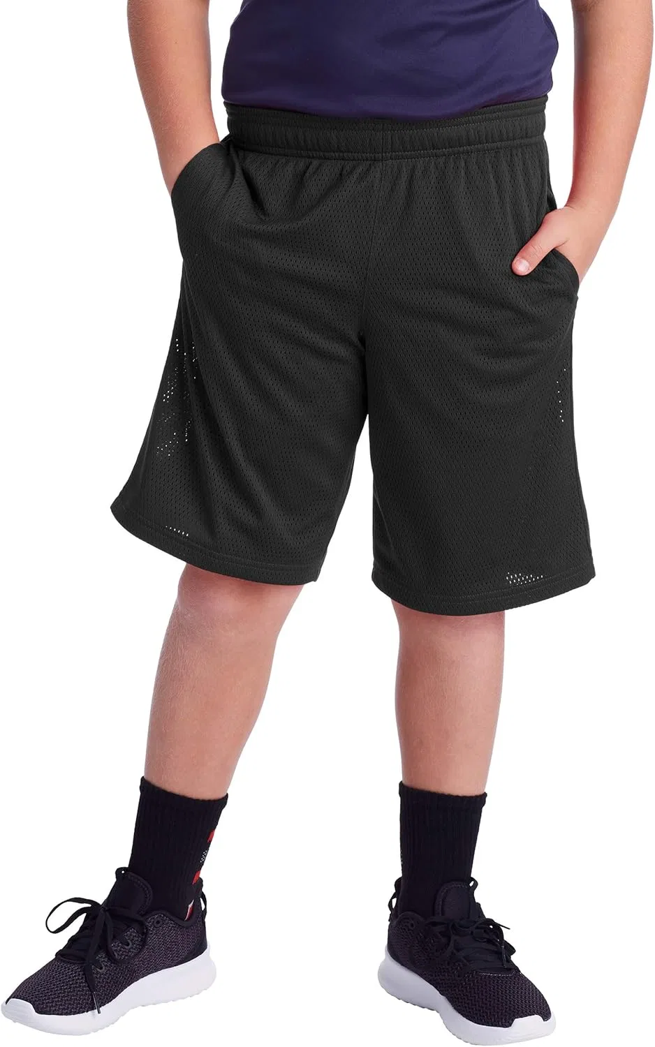 Детские шорты C9 Champion Boys C9 Core Mesh Shorts - длина внутреннего шва 9 дюймов, Ebony — фото 3