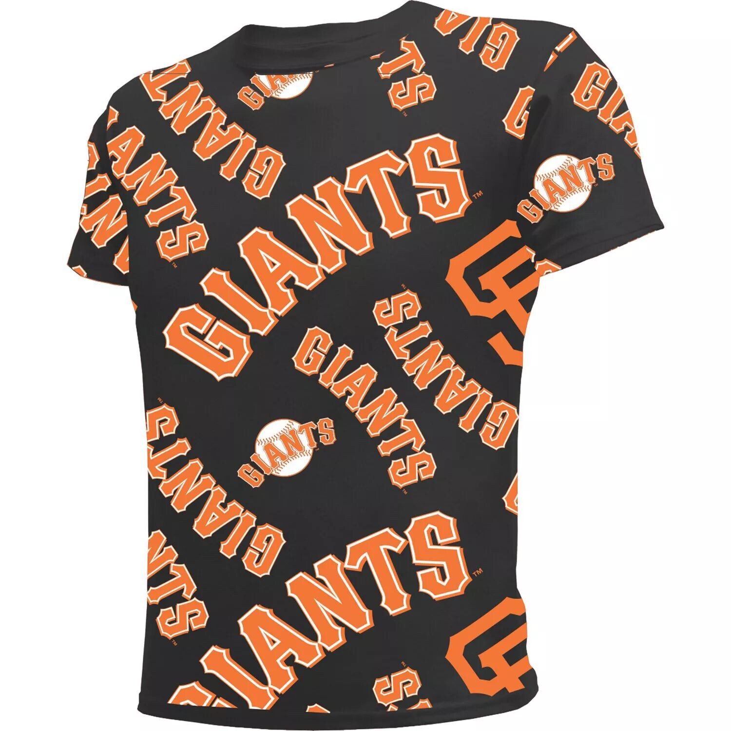 Черная футболка команды San Francisco Giants Allover Youth Stitches Stitches — фото 2