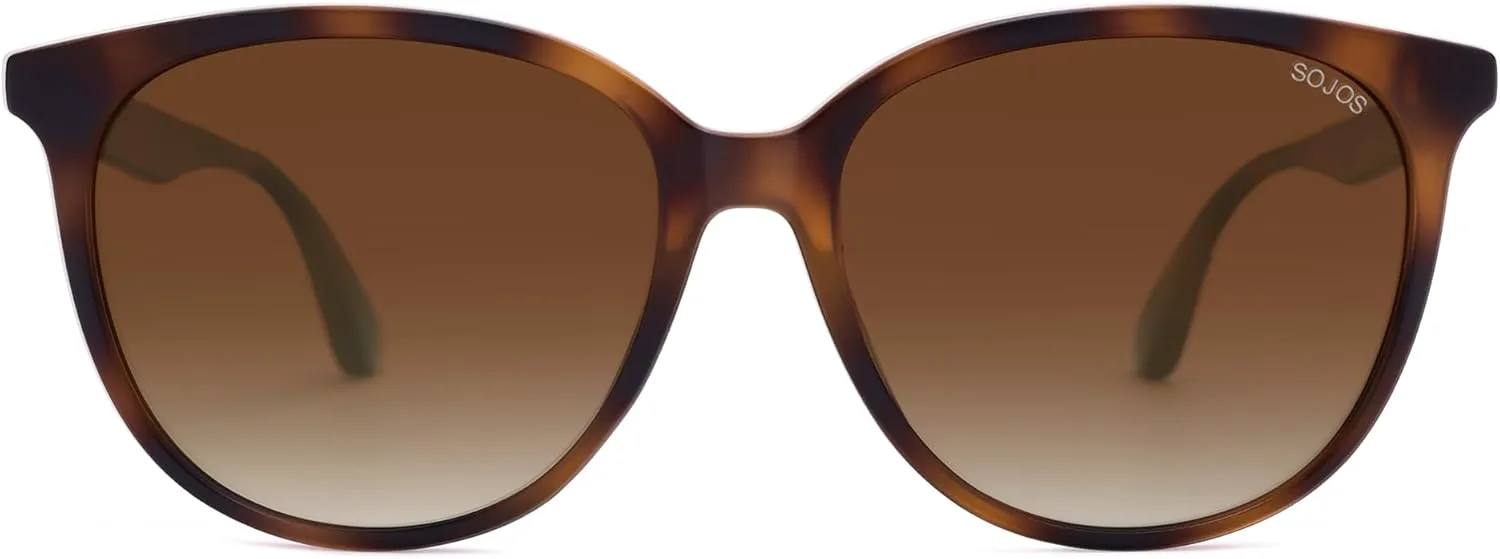 

Поляризованные квадратные солнцезащитные очки SOJOS для женщин и мужчин в винтажном стиле, увеличенного размера, модель SJ2642, Brown Tortoise/Gradient Brown