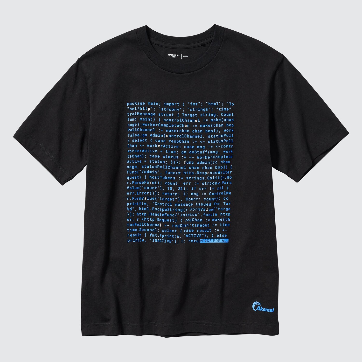

Футболка с рисунком «МИР ДЛЯ ВСЕХ» (Akamai Technologies) UNIQLO, черный