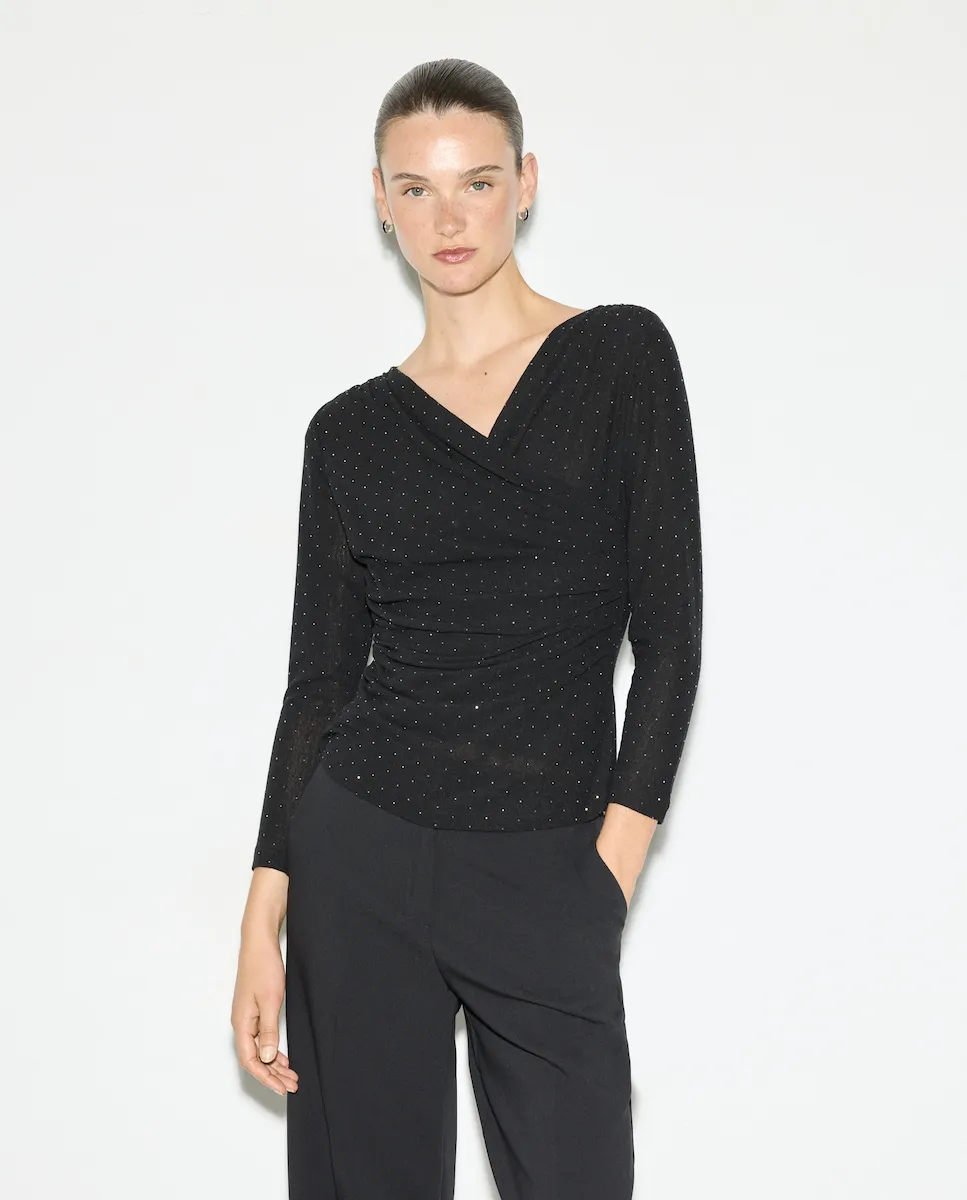 

Женская однотонная футболка с длинным рукавом Woman El Corte Inglés, черный