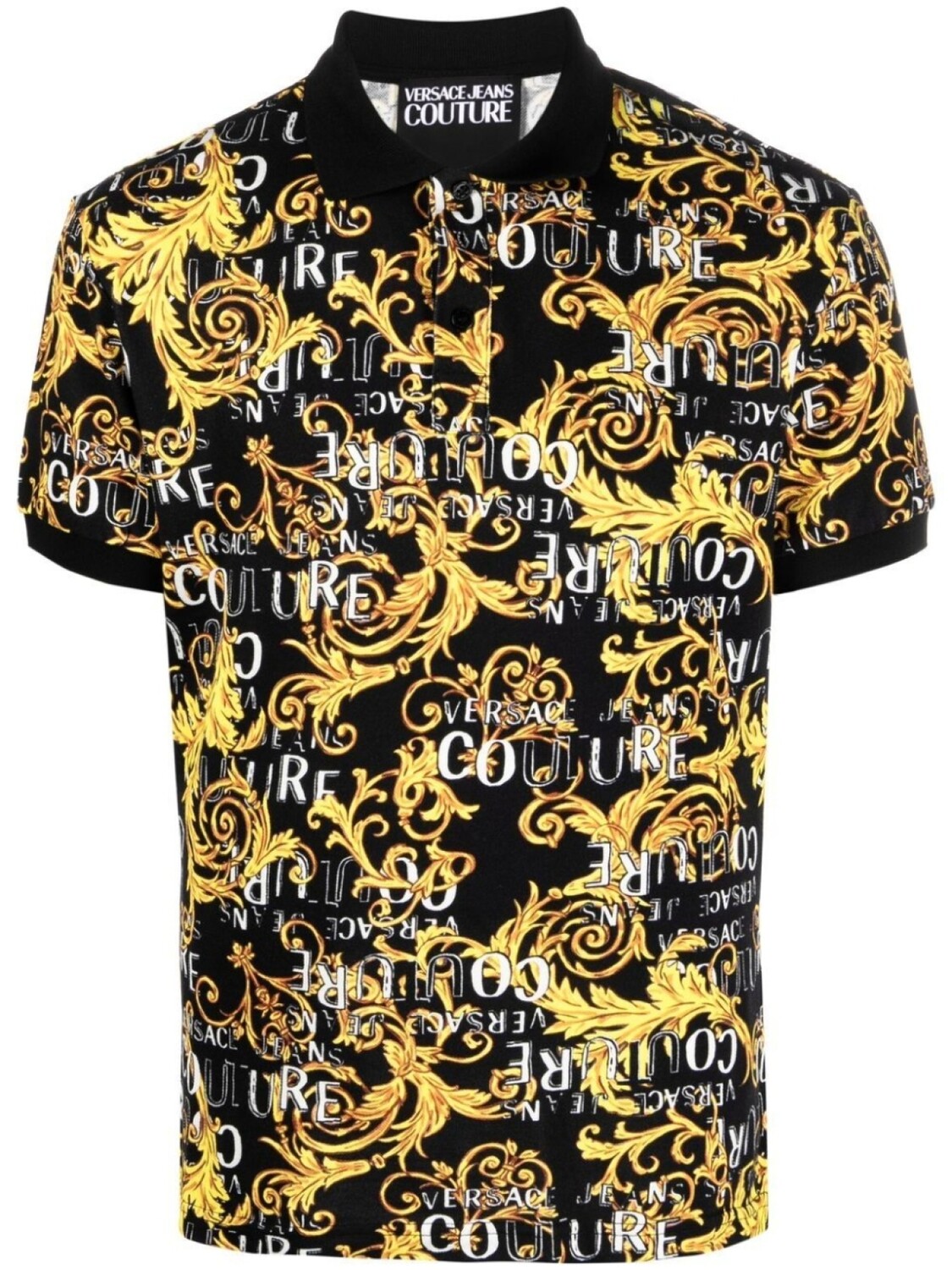 

Versace Jeans Couture рубашка поло с принтом Baroque, черный