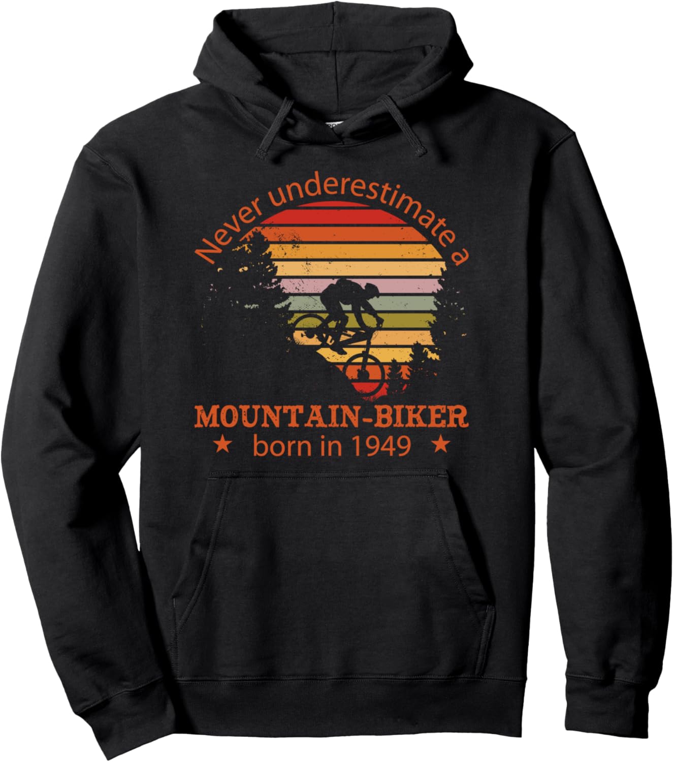 

Винтажная толстовка с изображением горного велосипеда 1949 года Click-Here For More Mountain-Bikes Birthday Shirts, черный
