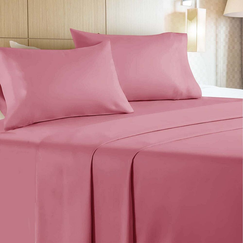 

Комплект постельного белья Leluxe Home из 4 предметов из микрофибры, очень мягкий и не мнущийся, комплект из 4 предметов с глубокими карманами, цвет Maroon