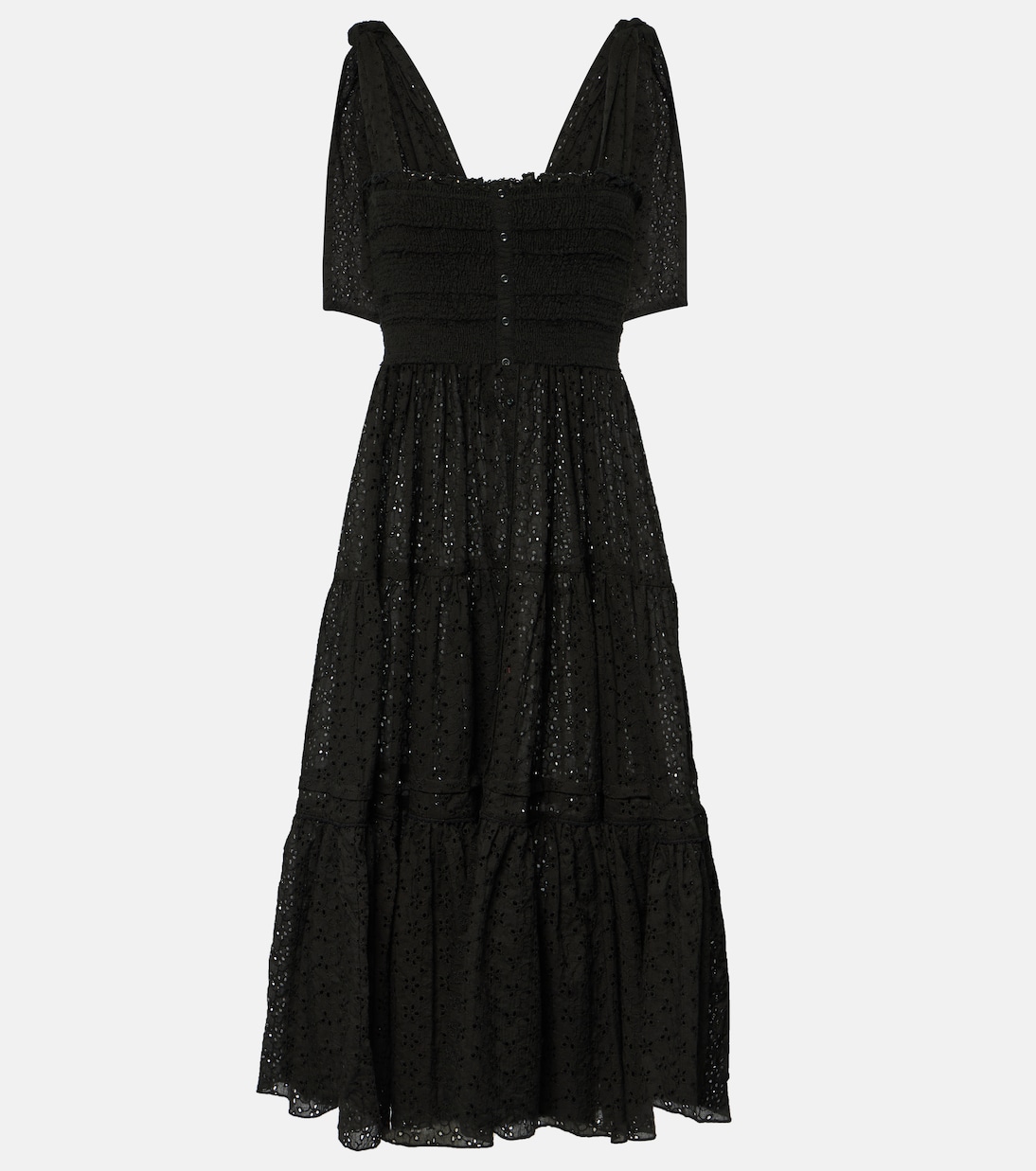 

Платье миди из хлопка Triny Poupette St Barth, черный