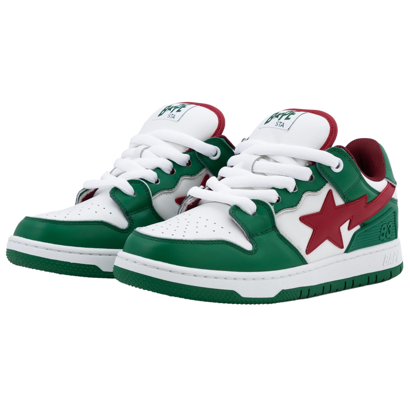 A BATHING APE Кроссовки SK8 Leather Low top Unisex Green — фото 3