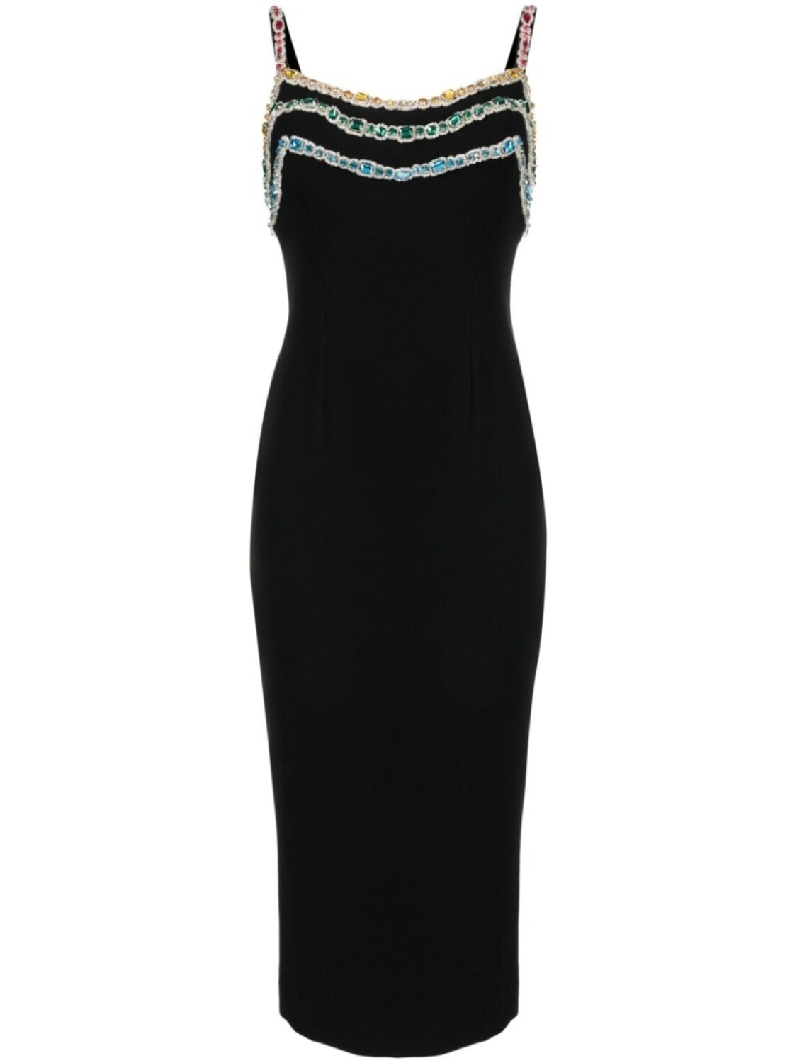 

Zuhair Murad платье миди с кристаллами, черный