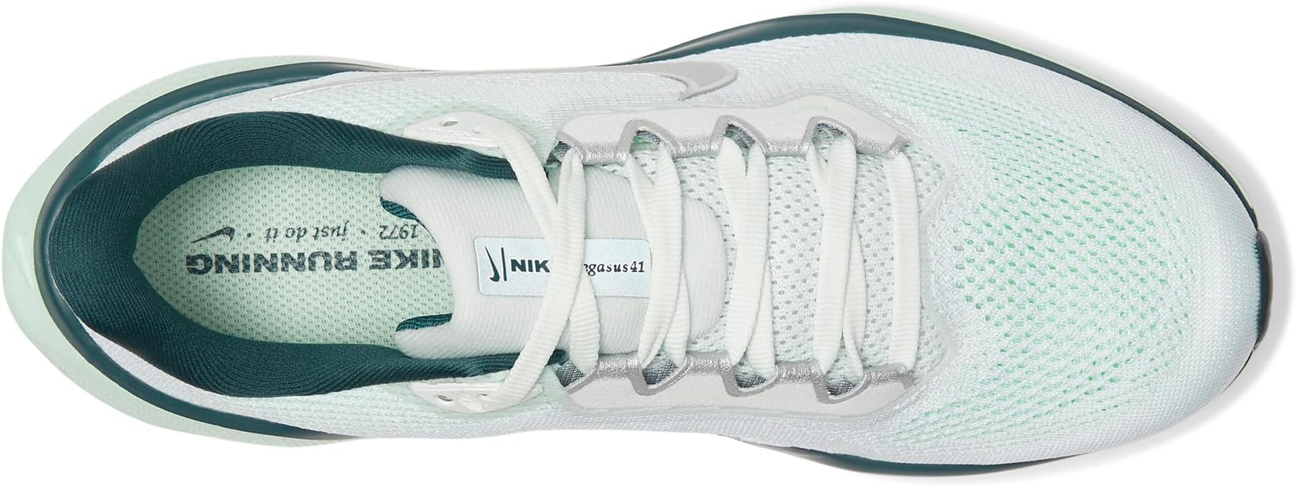 Кроссовки Nike Pegasus 41, цвет Ghost Aqua/Metallic Silver/Mint Foam — фото 2