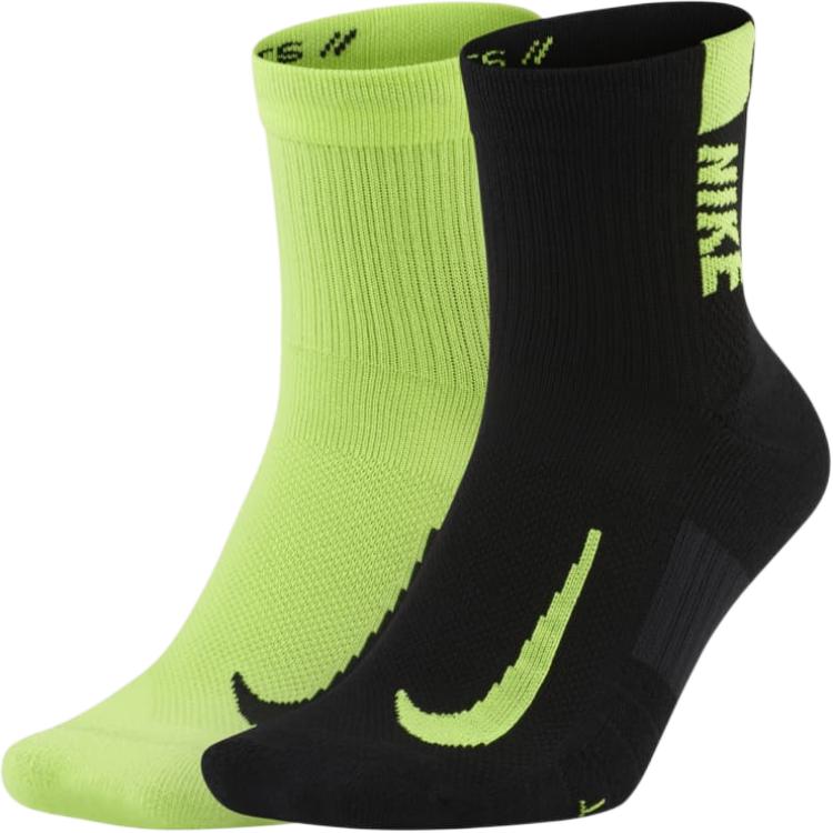 

Носки Nike Multiplier Ankle Unisex 2 шт (Зеленый+Черный)