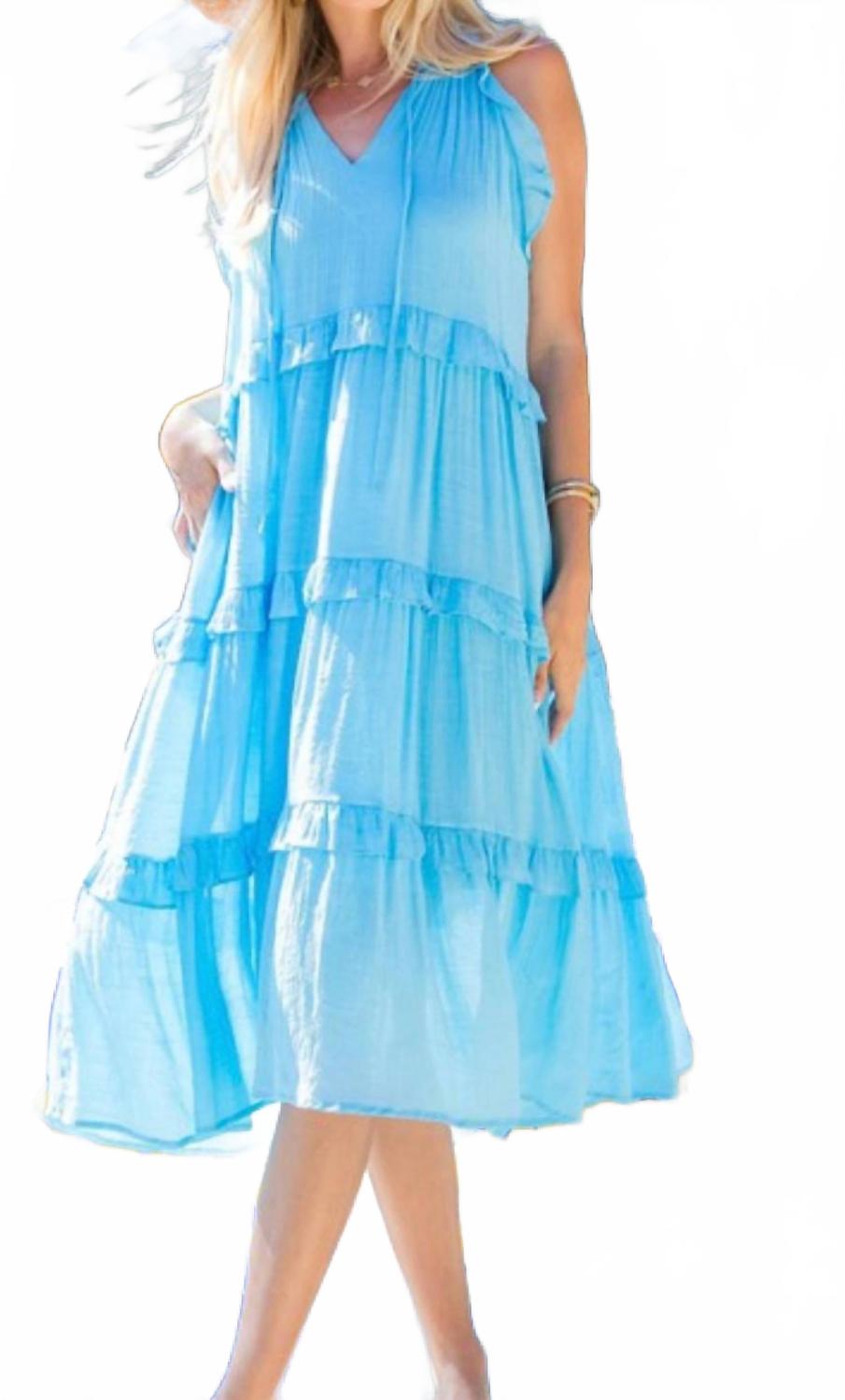 

Аквамариновое миди-платье с воланами Sweet Lovely by Jen, Aqua