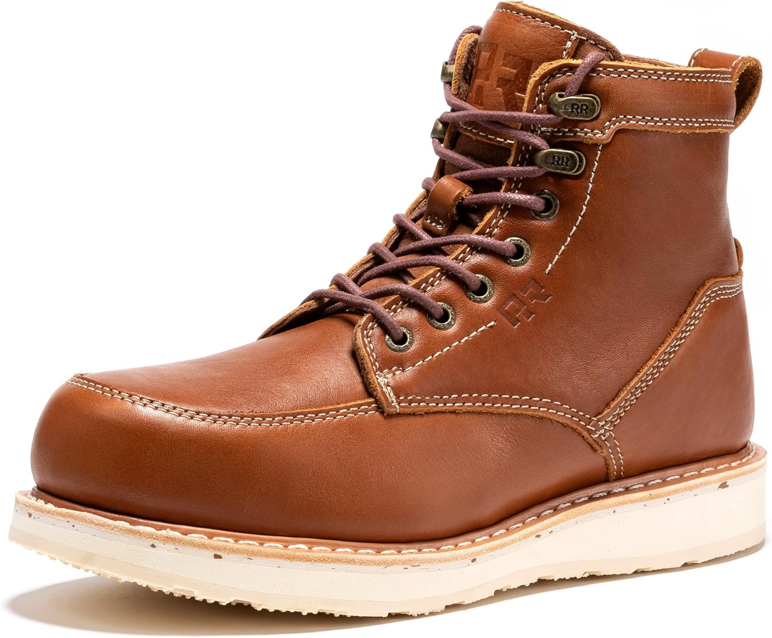 

Мужские ботинки ROCKROOSTER Edgewood с Мок-Тоу, 15 см стальной носок, нескользящая резиновая подошва, безопасная обувь, коричневая кожаная обувь для кровельщиков, асфальтовая обувь, комфорт, антиутомляемость, ASTM F2413-18 EH, SAP610