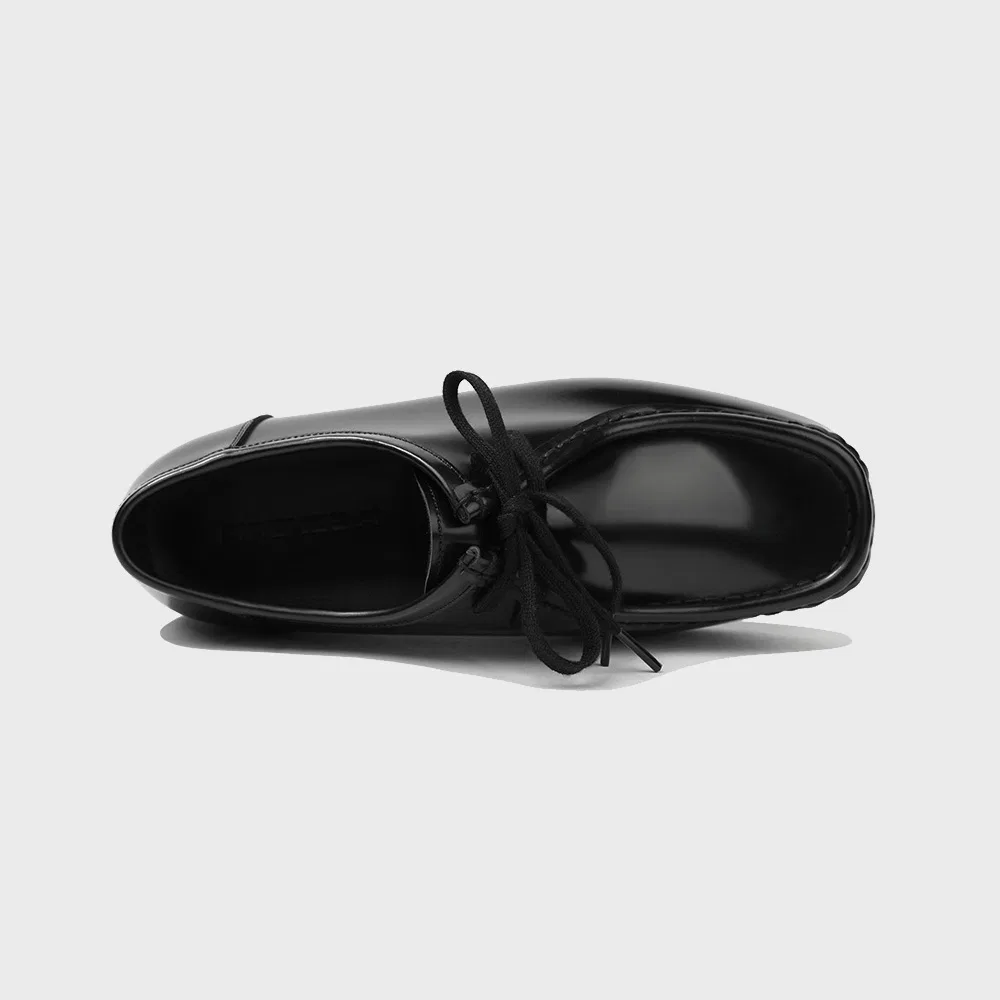 Мужские тирольские туфли Firenze.A Olins с подошвой Vibram Morflex, чёрные — фото 4