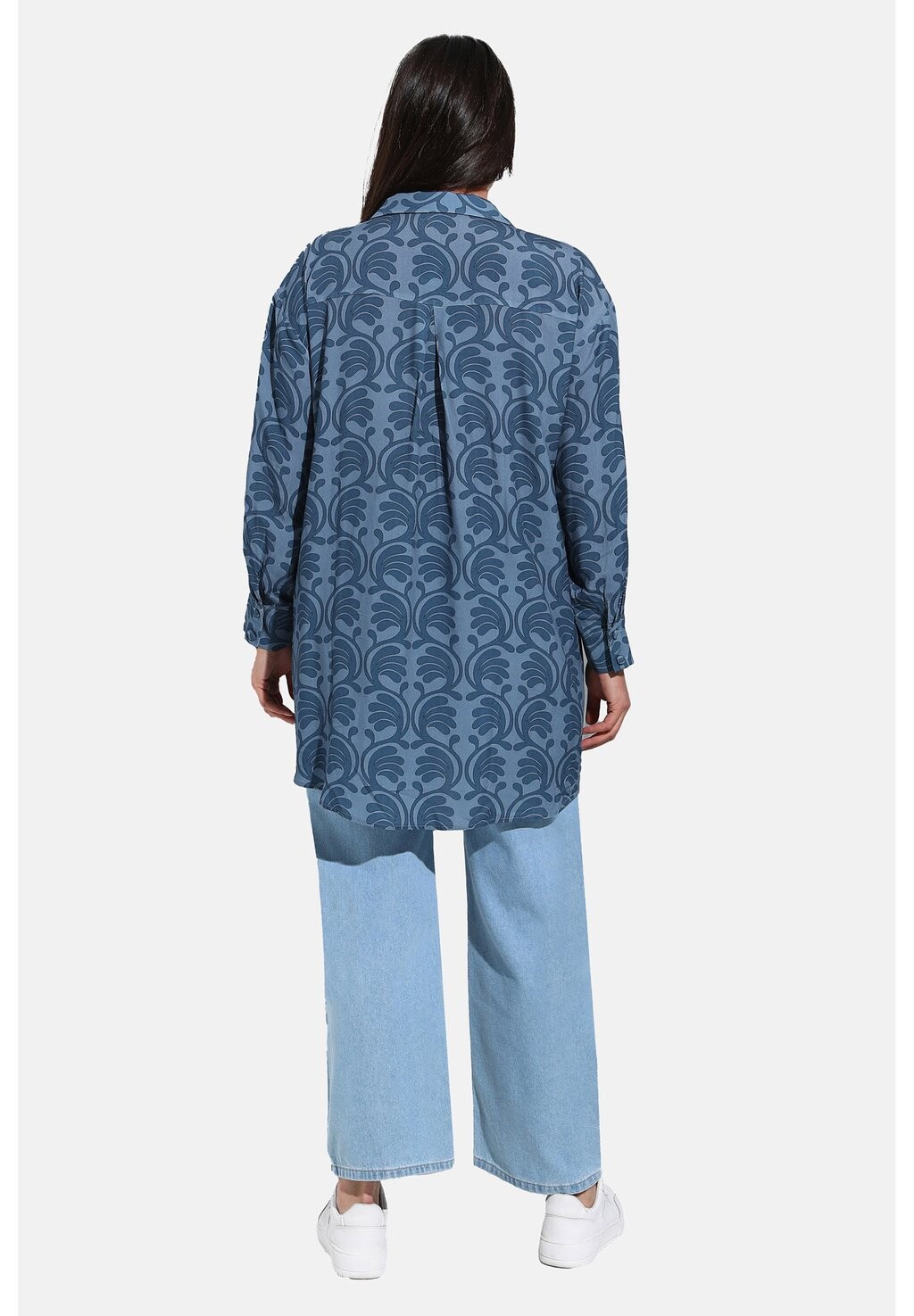

Блузка на пуговицах PATTERNED Modanisa, синий