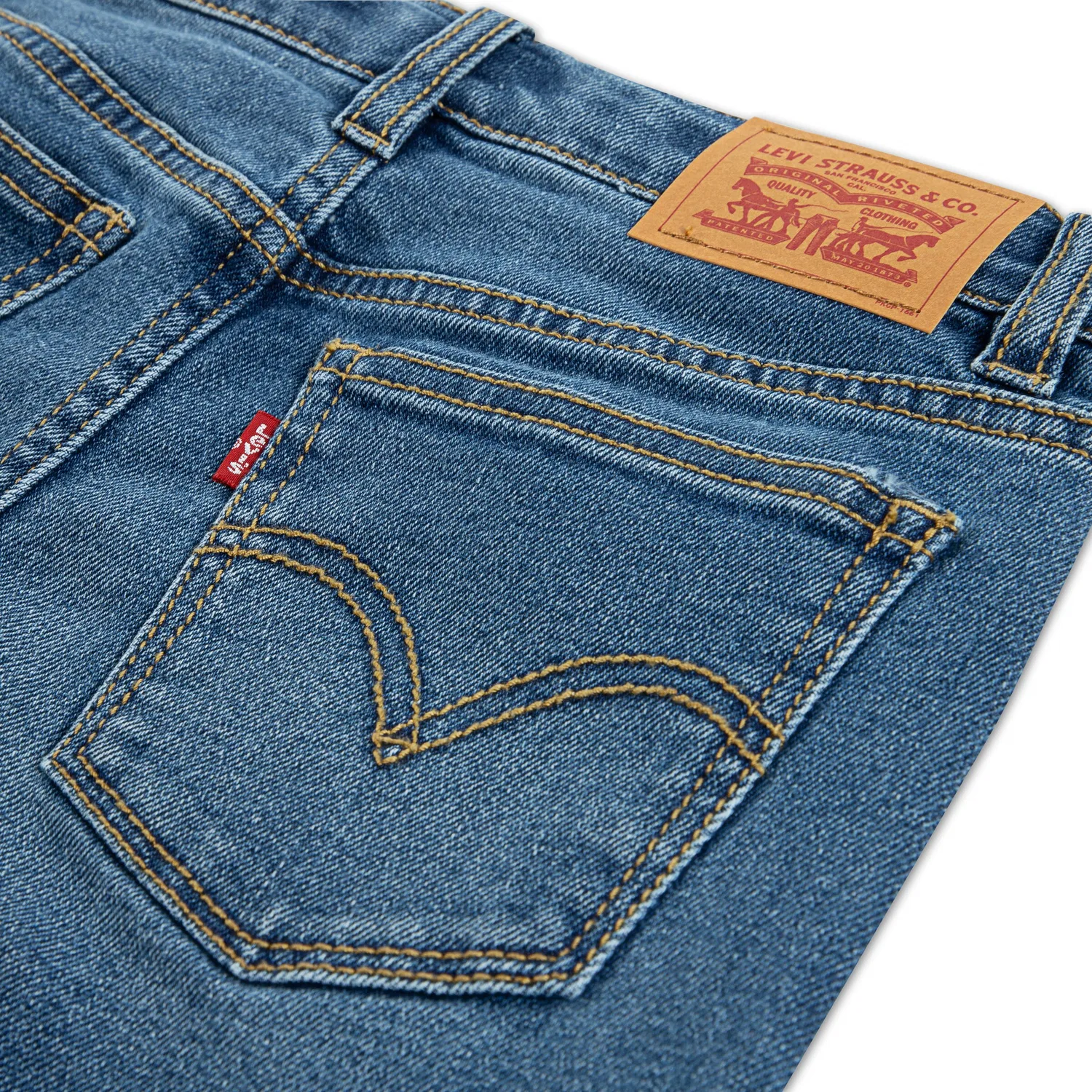 Джинсы с широкими штанинами Levi'S Kids, Blue Denim — фото 3