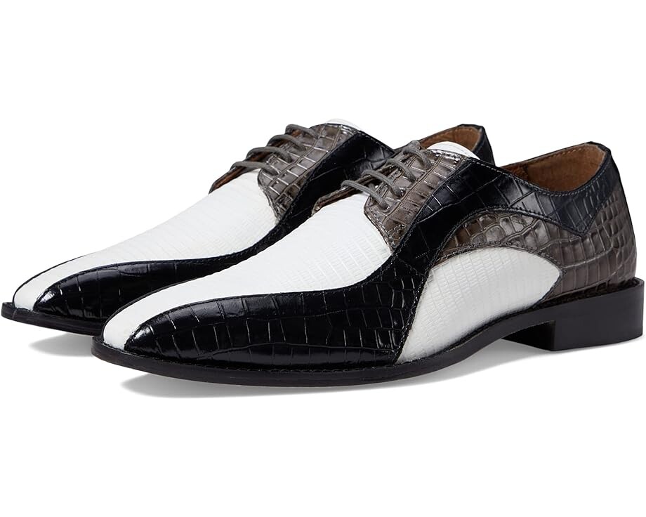 

Оксфорды Stacy Adams Turano Bike Toe Oxford, цвет White/Black/Gray