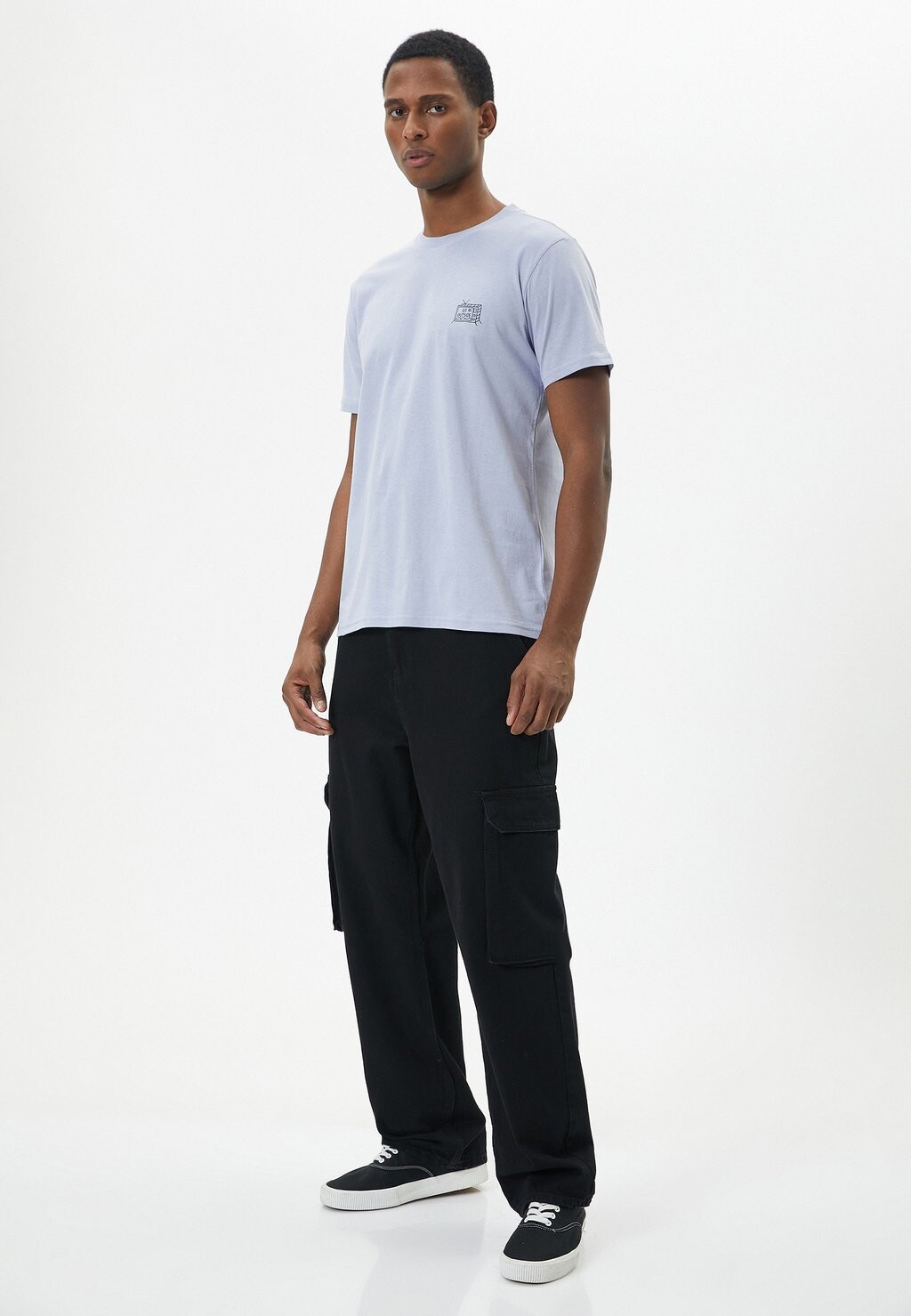 

Футболка с принтом MINIMAL CREW NECK SHORT SLEEVE Koton, сиреневый