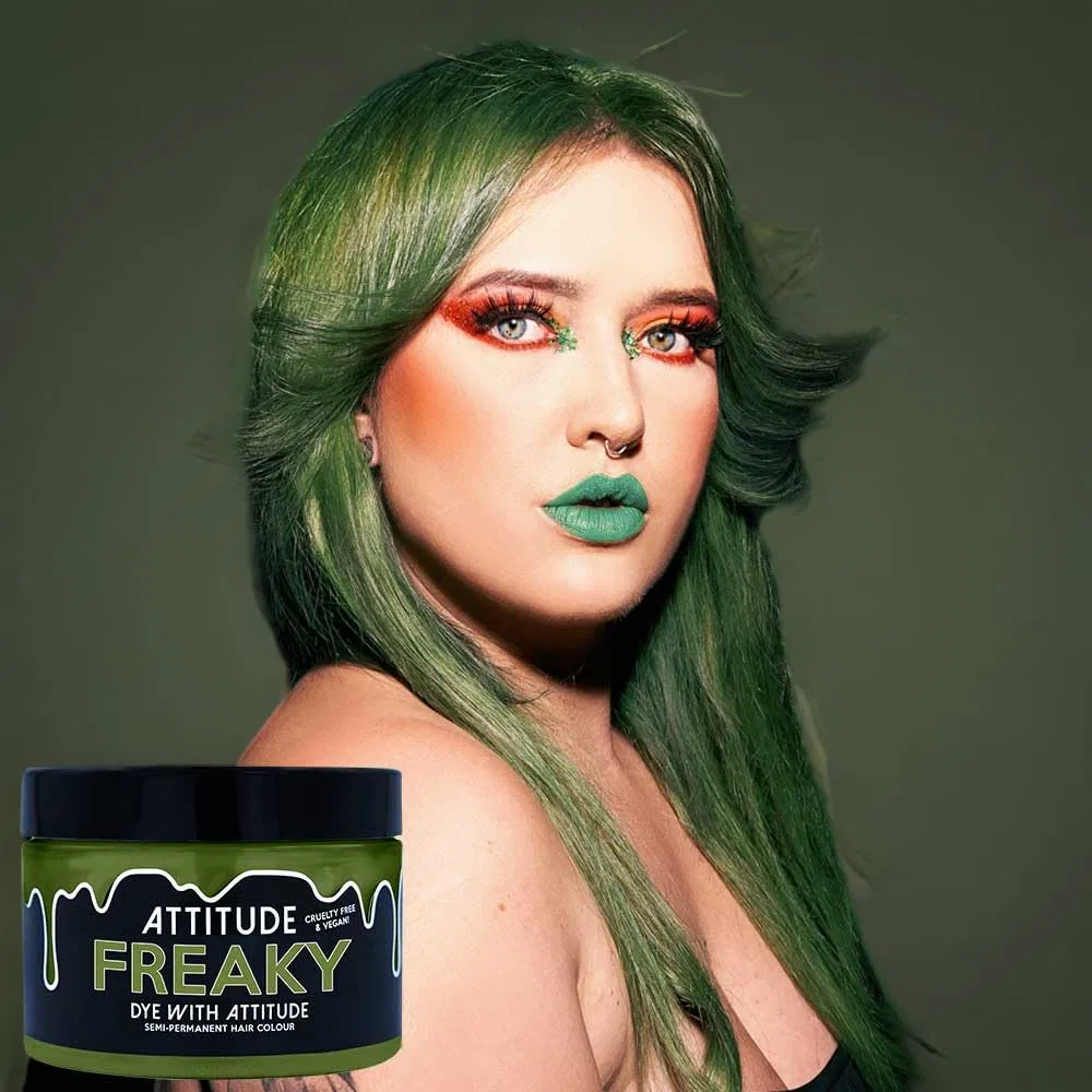 Веганская полуперманентная краска для волос «Freaky Olive» от Attitude Attitude Holland, Freaky Olive Green — фото 3
