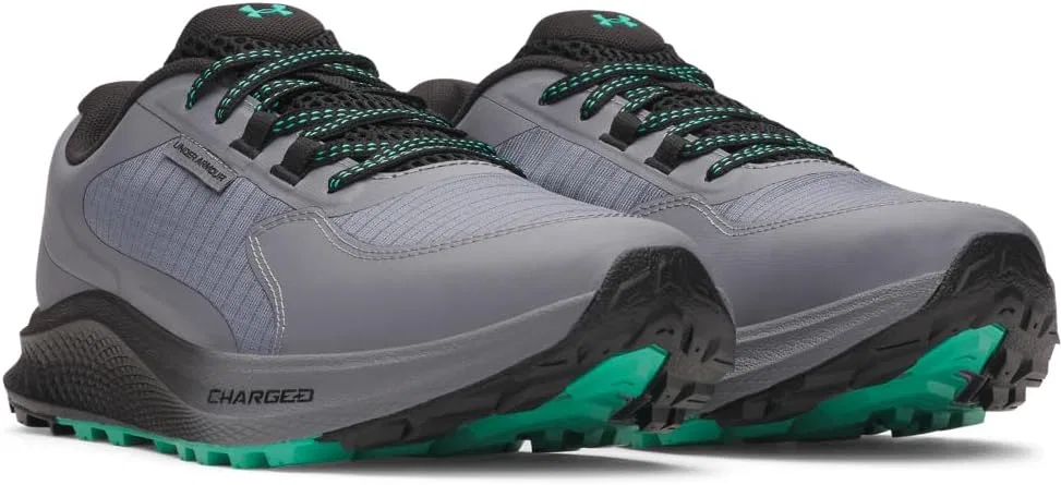 Мужские беговые кроссовки Under Armor Charged Bandit TR3 Under Armour, черный/зеленый/серый — фото 2