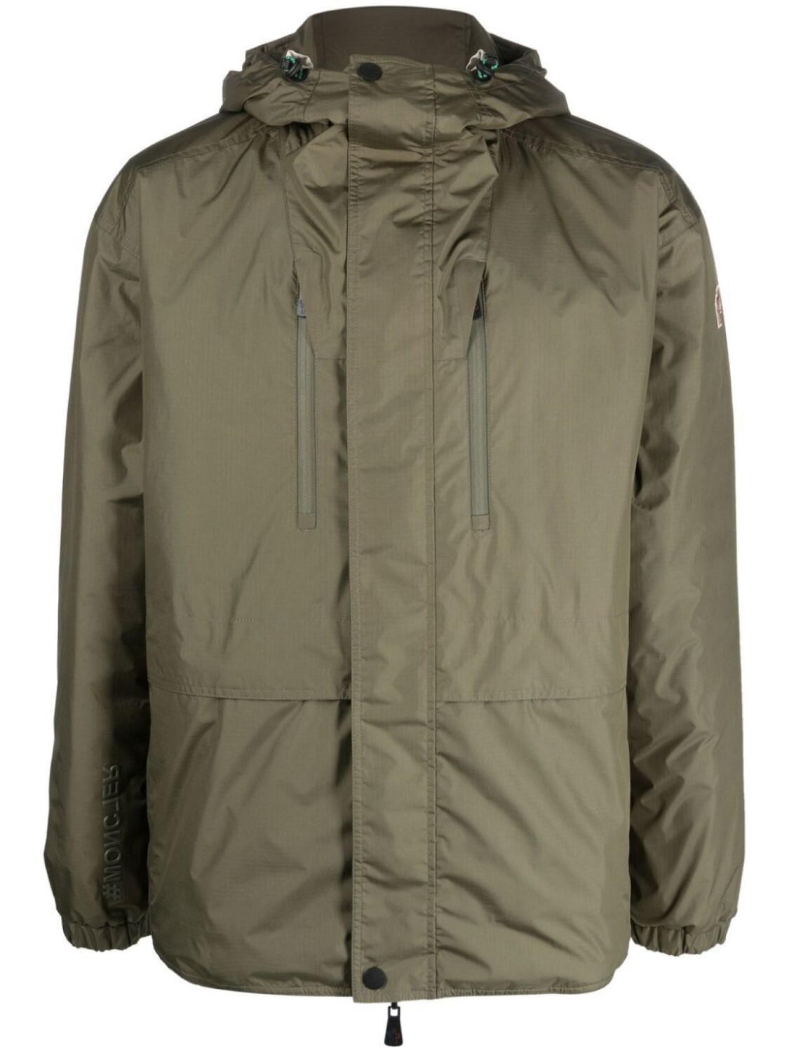 

Moncler пуховик с капюшоном, зеленый