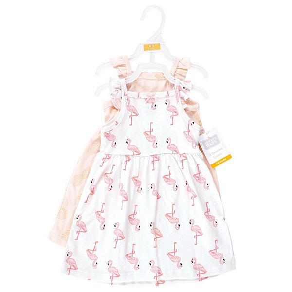Платье для девочки Infant girl cotton - flamingo pineapple, 6-9 months Hudson Baby — фото 2