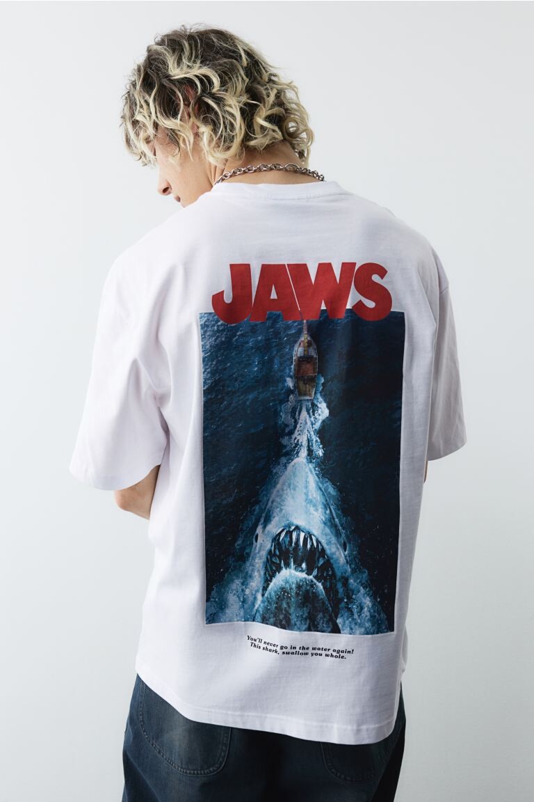 

Футболка свободного кроя H&M, белый